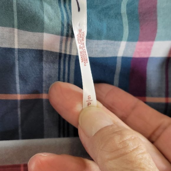 FREE PEOPLE Molly Ruffle  plaid Top Sz S NEW - Picture 9 of 10